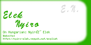 elek nyiro business card